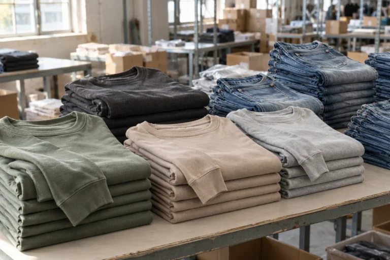 Photorealistic apparel manufacturing documentary photograph