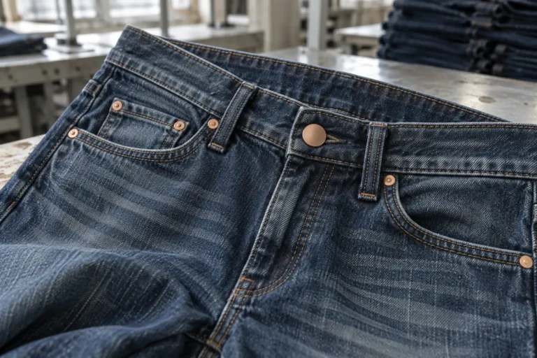Photorealistic apparel factory documentary photograph