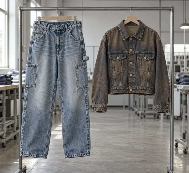 Photorealistic apparel manufacturing documentary photograph